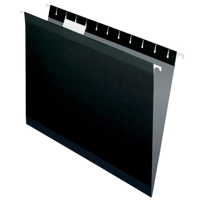 Pendaflex Reinforced Hanging Folders, Letter Size, 5 Tab, Black, Box of 25