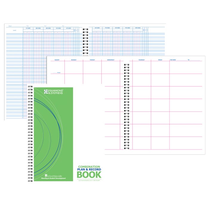 Hammond And Stephens 7 Subject 50 Student 9/10 Week Class Record and Lesson Book, 8-1/2 x 11 Inches