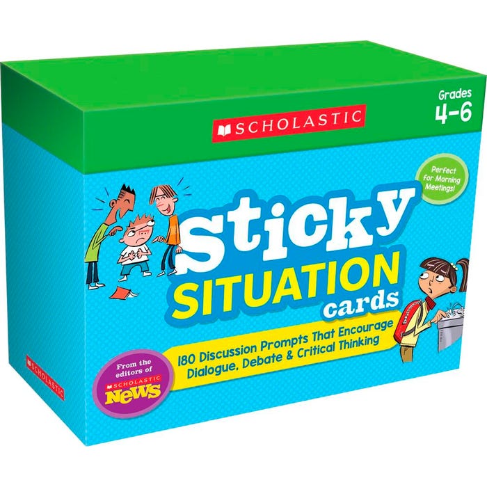 Scholastic News Sticky Situation Cards: Grades 4-6