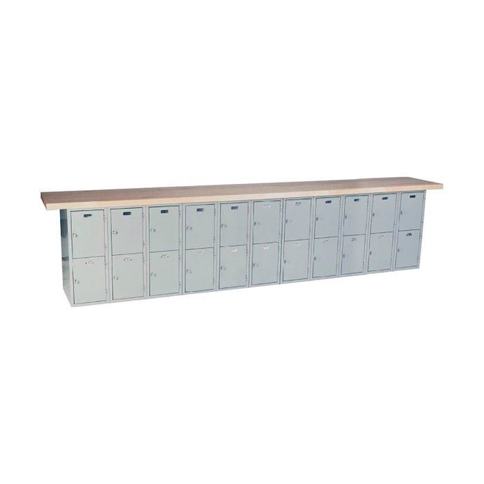 Montisa Wall/Island Bench with 22 Lockers