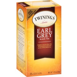 Twinings Earl Grey Black Tea, 1.76 oz, Pack of 25, Item Number 1561554