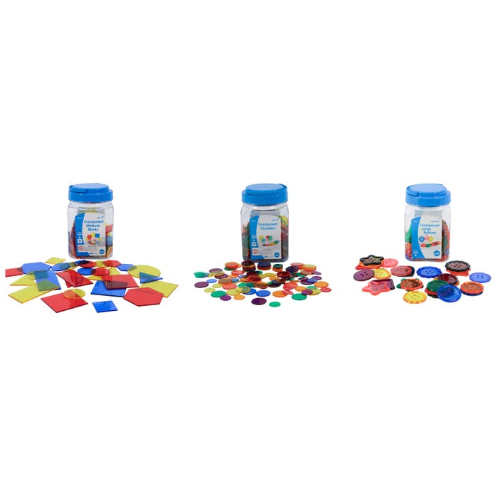 Edx Education Transparent Manipulatives, Set of 3