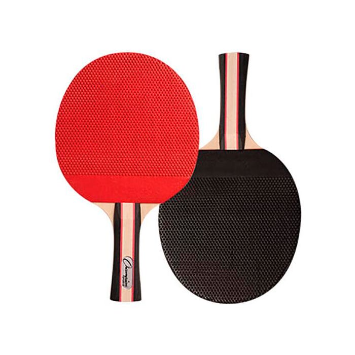 Champion Sports Pips Out Rubber Face Table Tennis Paddle, 7 Ply, Wood