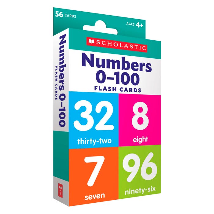 Scholastic Numbers 0-100 Flash Cards