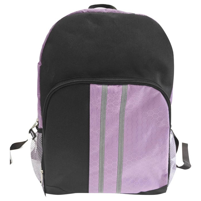 Elementary Style Backpack with Front Buckle Design, Lilac
