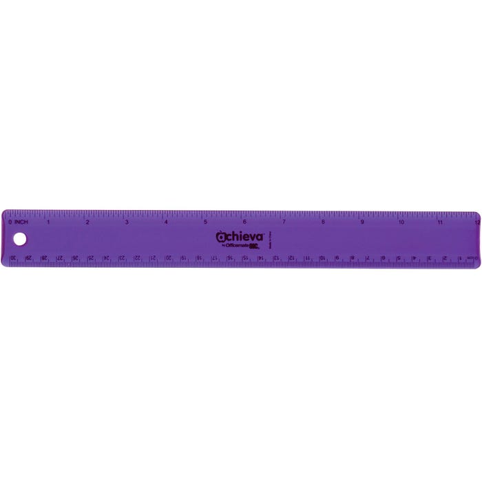 Achieva Flexible Ruler, Assorted Colors, Pack of 12