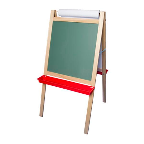 Image for Crestline Deluxe Magnetic Paper Roll Easel, 24 x 24 x 48 Inches, Green Chalk/Dry Erase from School Specialty