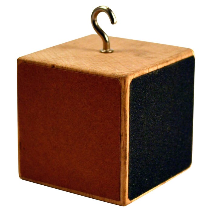 Eisco Labs Friction Cube with 4 Unique Surfaces and a Hook