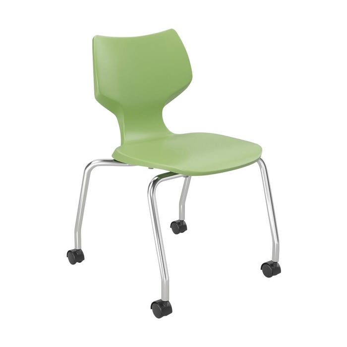 Smith System Flavors Mobile Stack Chair, 18-Inch Seat Height, Chrome Frame