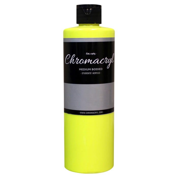 Chromacryl Students' Acrylics, Neon Yellow, Pint