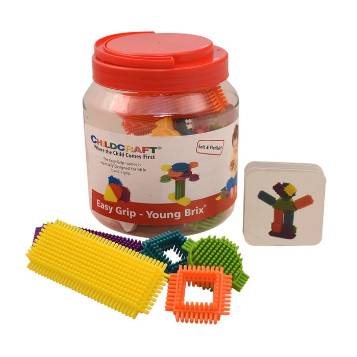 Childcraft Young Manipulative Brix, Assorted Colors, Set of 18