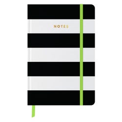 Astrobrights Hardcover Casebound Journal, Black & White Stripes, 5-1/2 x 8-1/2 Inches, Bright Colored Pages, 64 Sheets 2150211