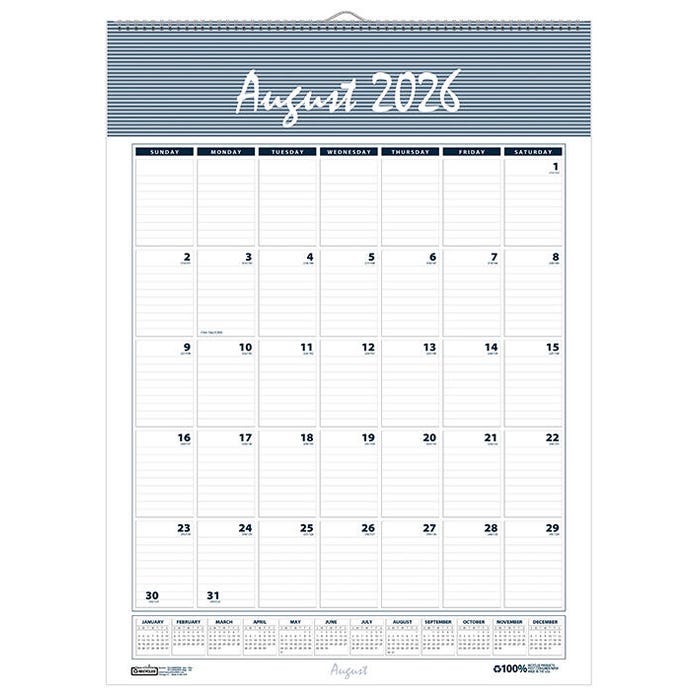 House of Doolittle Academic Wall Calendar, 12 Months, August 2026-July 2027, 15-1/2 x 22 Inches, Bar Harbor