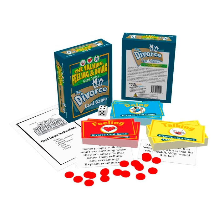 Childswork/Childsplay The Talking, Feeling & Doing Divorce Card Game, Ages 6 to 12, 200 Pieces