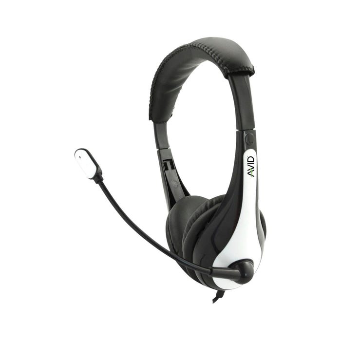 Avid Products AE-36 Single Plug Headset with Microphone, White