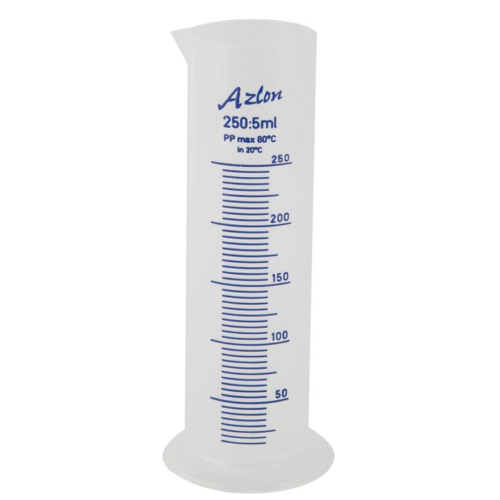 Azlon Squat Form Printed Polypropylene Cylinder - 250 mL