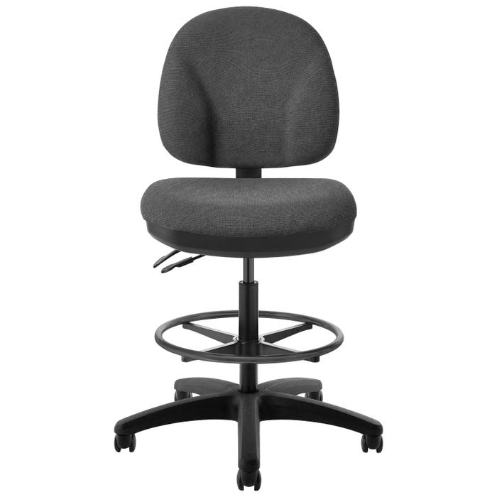 Office Master BC45 Teachers Stool, 26 x 18 x 40-52 Inches, Charcoal