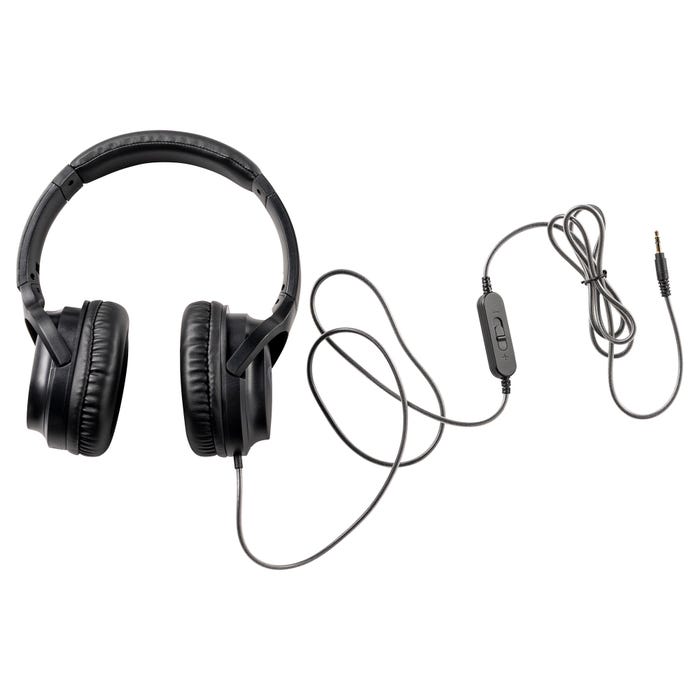 Califone NeoTech Plus 1017AV Premium, Over-Ear Stereo Headphone, 3.5mm Plug, Black