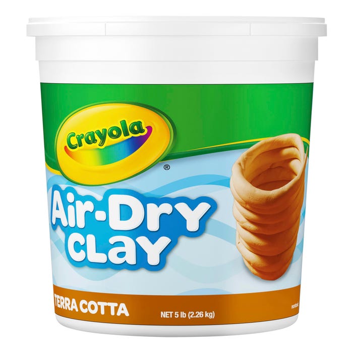 Crayola Air-Dry Clay, 5 Pound Bucket, Terra Cotta