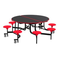 Classroom Select Mobile Table, 8 Stools, Round, 60 Inches 4001257