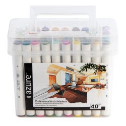 Royal Brush Azure Markers, Dual-Tip, Assorted Colors, Set of 40, Item Number 2104035