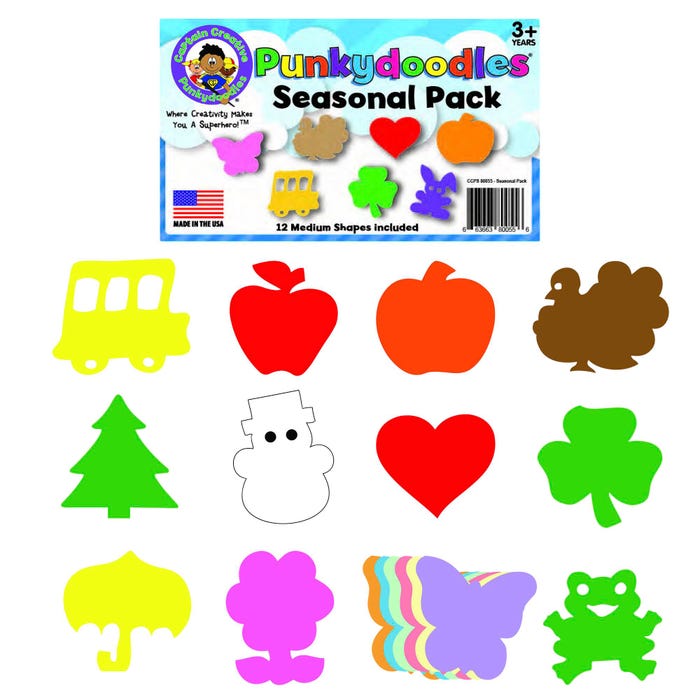 Captain Creative Holiday Shape Cut Outs, Pack of 480