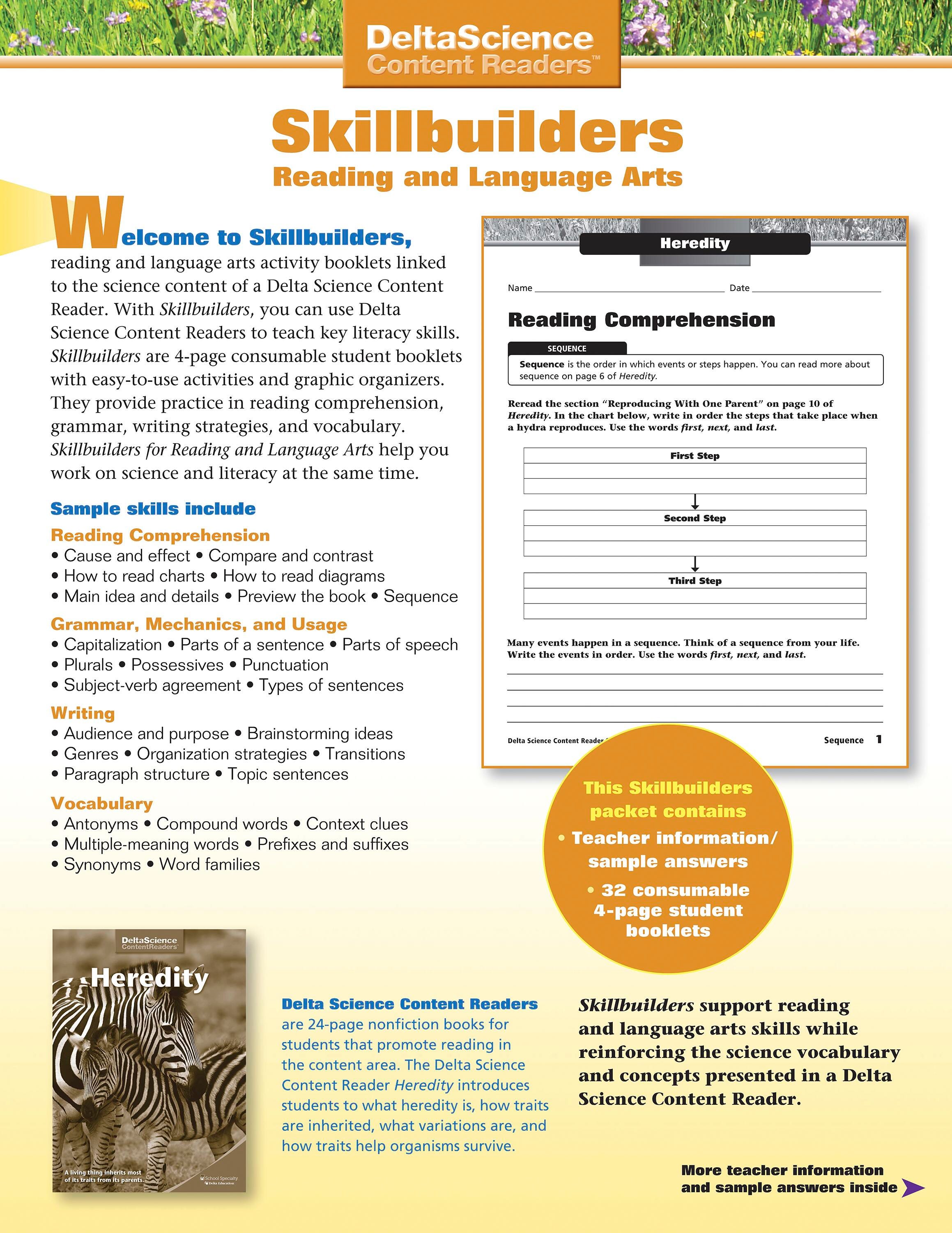 Delta Science Content Readers Heredity Red and Purple Skillbuilders, Pack of 32, Item Number 1278178