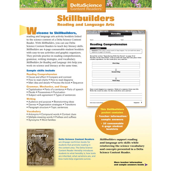 Delta Science Content Readers Heredity Red and Purple Skillbuilders, Pack of 32
