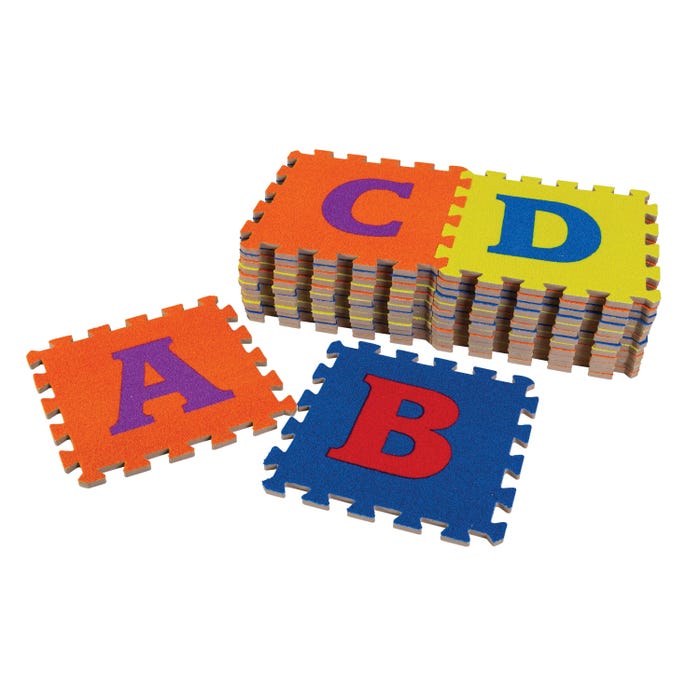 WonderFoam Carpet Tiles, Alphabet, 12 x 12 Inches, Set of 26