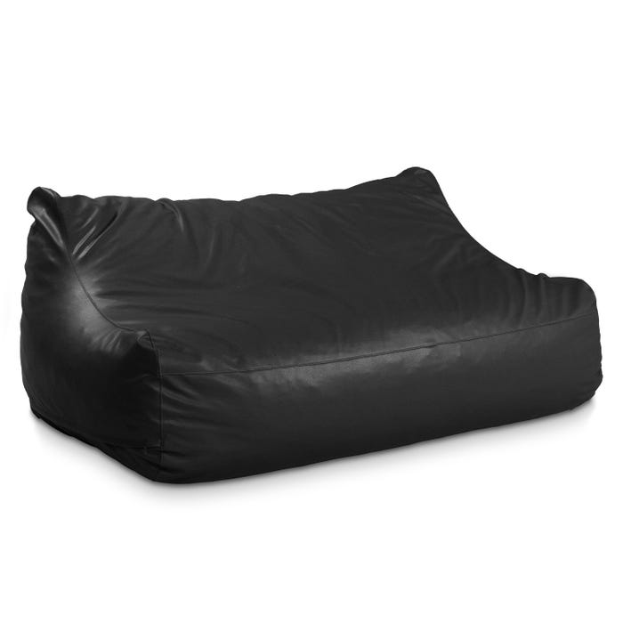 Atrium Lozia Bean Bag Loveseat, Faux Leather, 70 x 48 x 38-1/2 Inches