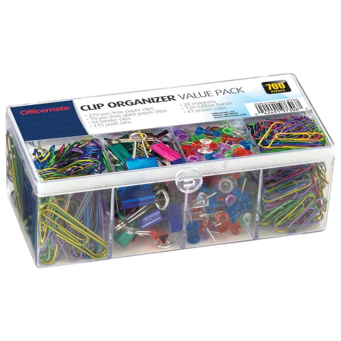 Officemate Value Pack PVC-Free Clip Organizer, Pack of 520