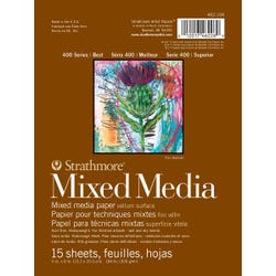 Image for Strathmore 400 Series Mixed Media Pad, 6 x 8 Inches, 184 lb, 15 Sheets from School Specialty