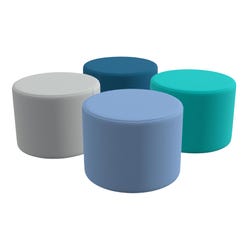 Childcraft Round Ottomans, Set of 4
