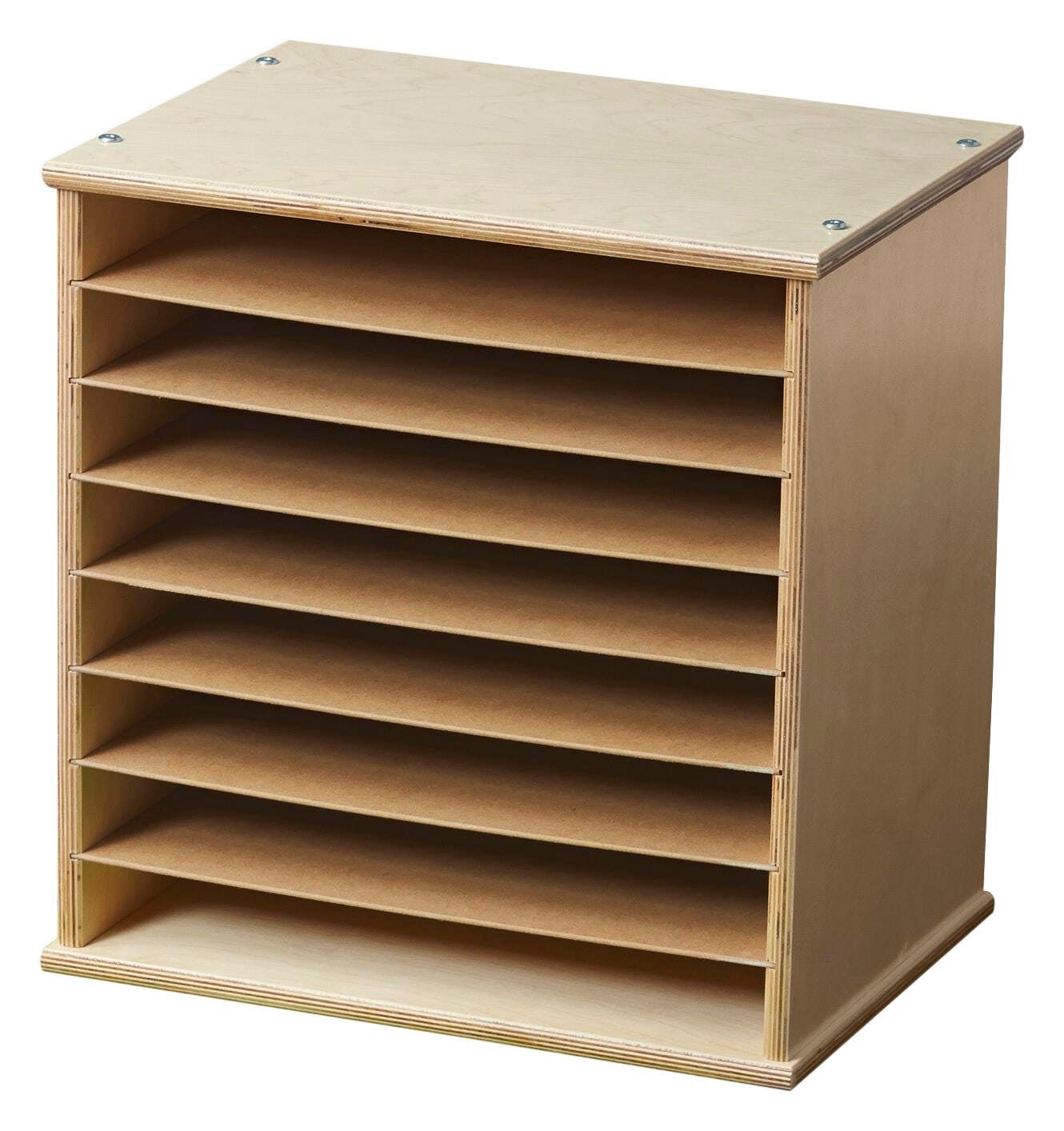 Childcraft 8-Shelf Knob Wooden Puzzle Rack, Item Number 1557208