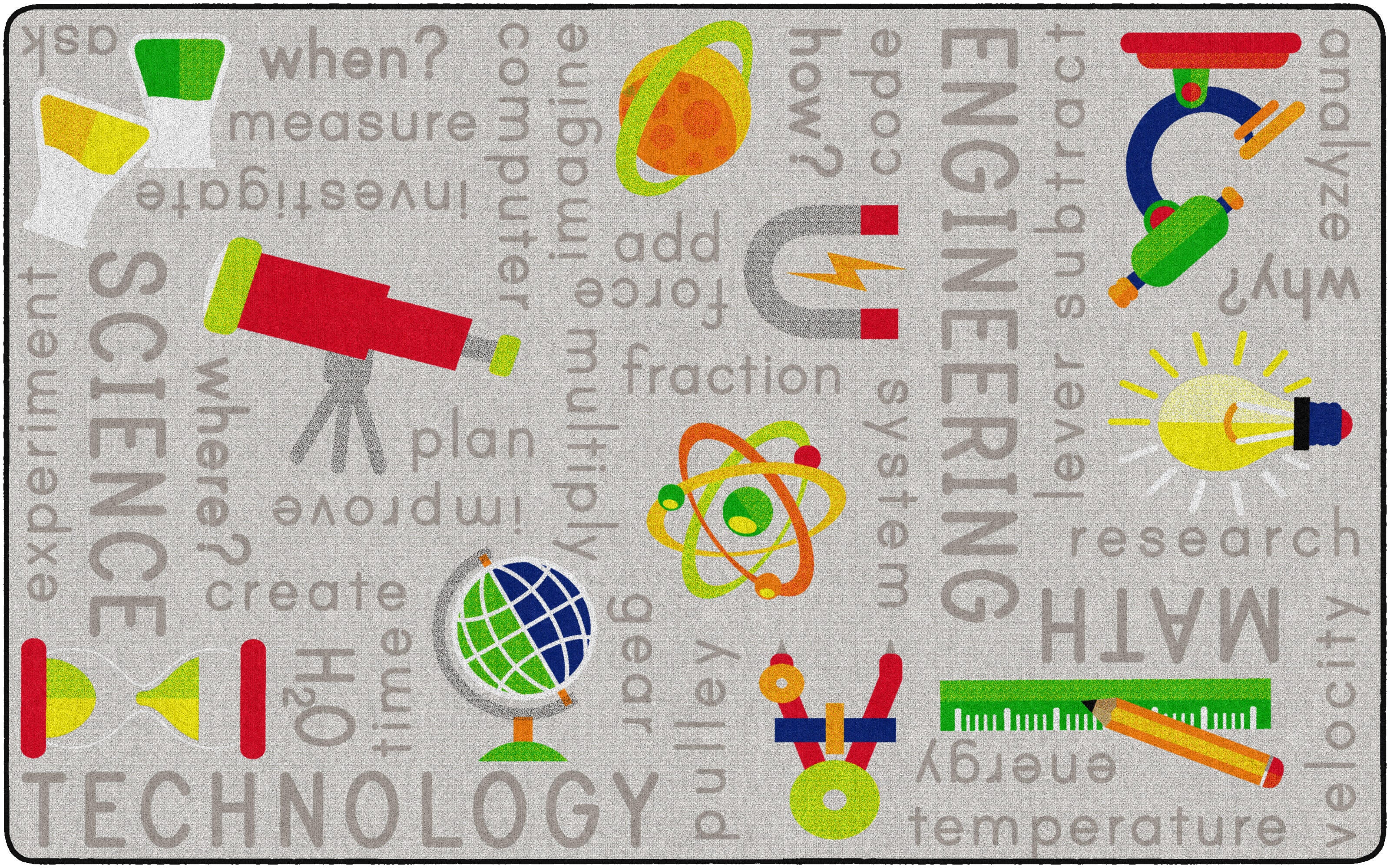 Flagship Carpets STEM Carpet, Rectangle 4002460