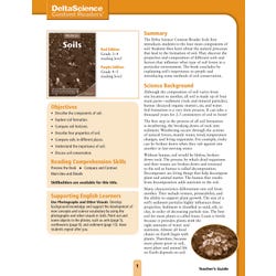 Delta Science Content Readers Soils Red and Purple Teacher's Guide, Item Number 1278159
