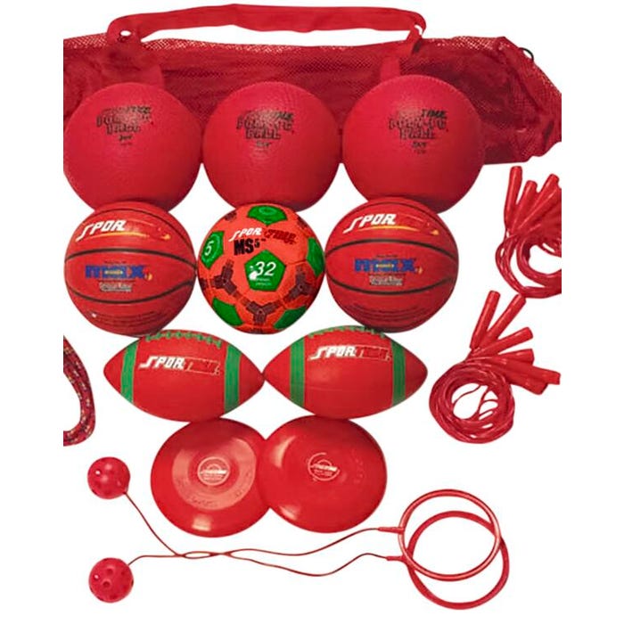 Sportime Recess Pack, Red, Grade 4, Set of 20