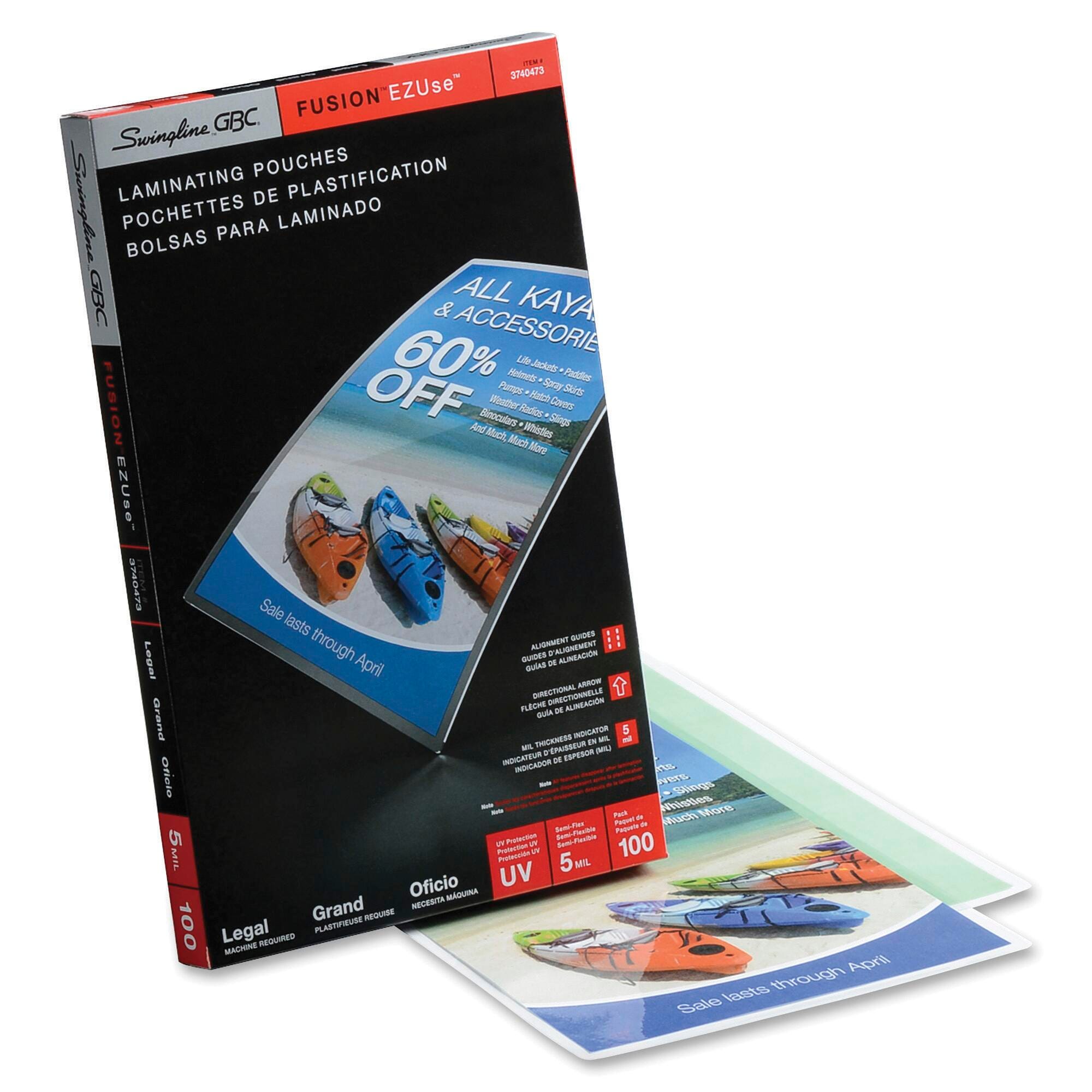 ACCO GBC HeatSeal Premium Laminating Pouch, 8-3/4 x 14-1/4 Inches, 5 mil Thick, Item Number 1060485