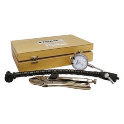 Central Storm Dial Indicator Set with Locking Pliers and Flex-Arm, 0 - 1 in, 0.001 in Graduation