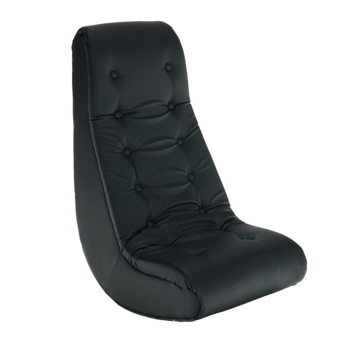 Califone Deluxe Soft Floor Rocker and Gaming Chair, 28 x 17-1/2 x 33-7/8 Inches, Black