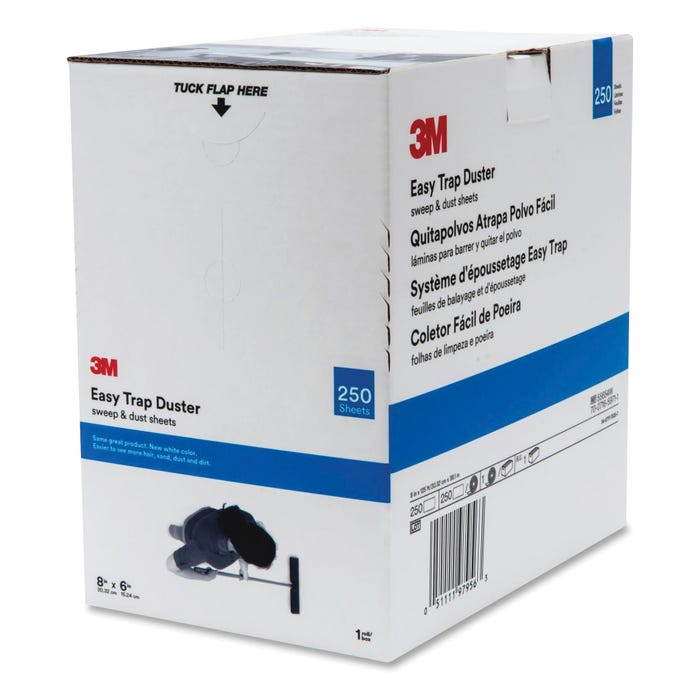 3M Easy Trap Duster 8in x 6in, 250 Sheets, White
