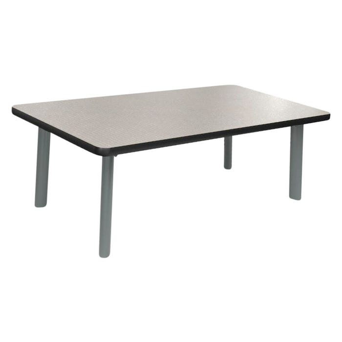Classroom Select Coffee Table, Rectangle Top, Titanium Base