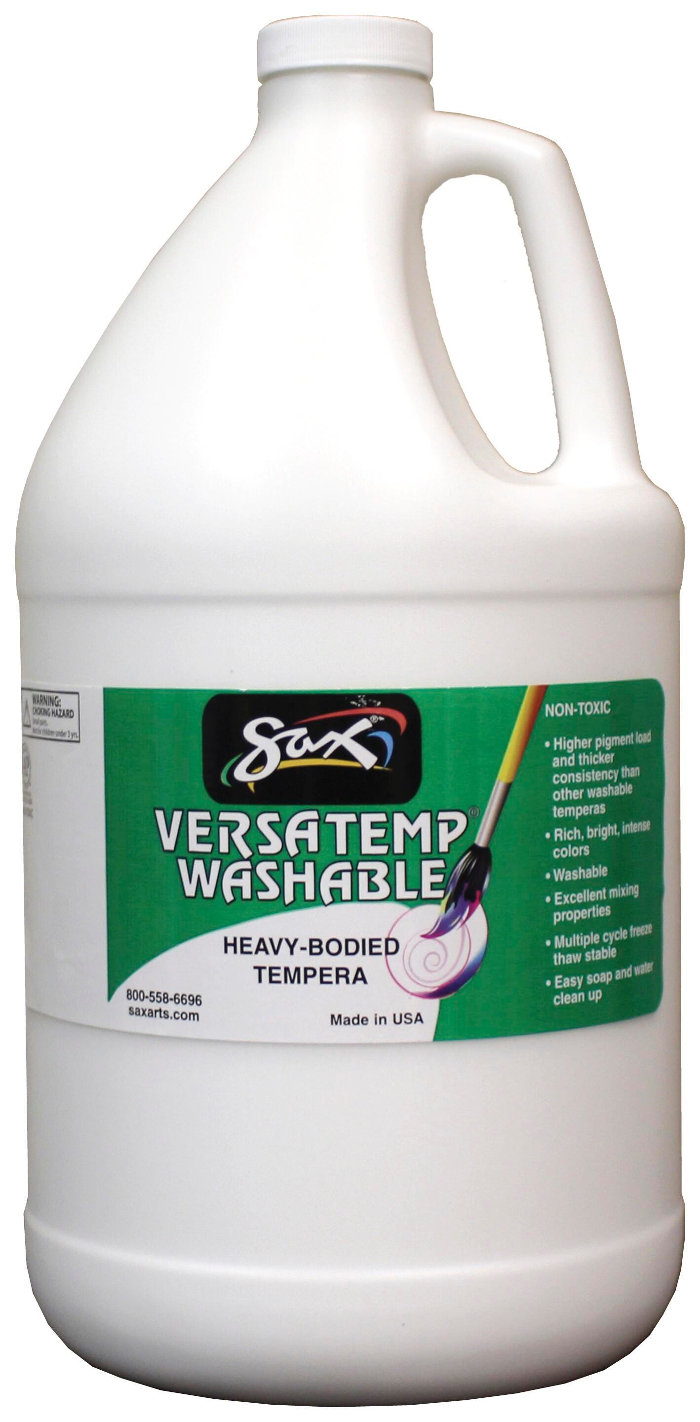 Sax Versatemp Washable Heavy-Bodied Tempera Paint, 1 Gallon, White 1592694