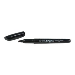 Image for School Smart Fine Tip Permanent Markers, Quick-Drying and Water Resistant, 1 mm Tip, Black, Pack of 12 from School Specialty