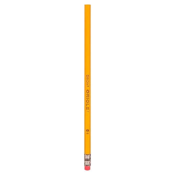 Dixon Unsharpened Oriole Hexagonal Pencils, No 2, Pack of 12