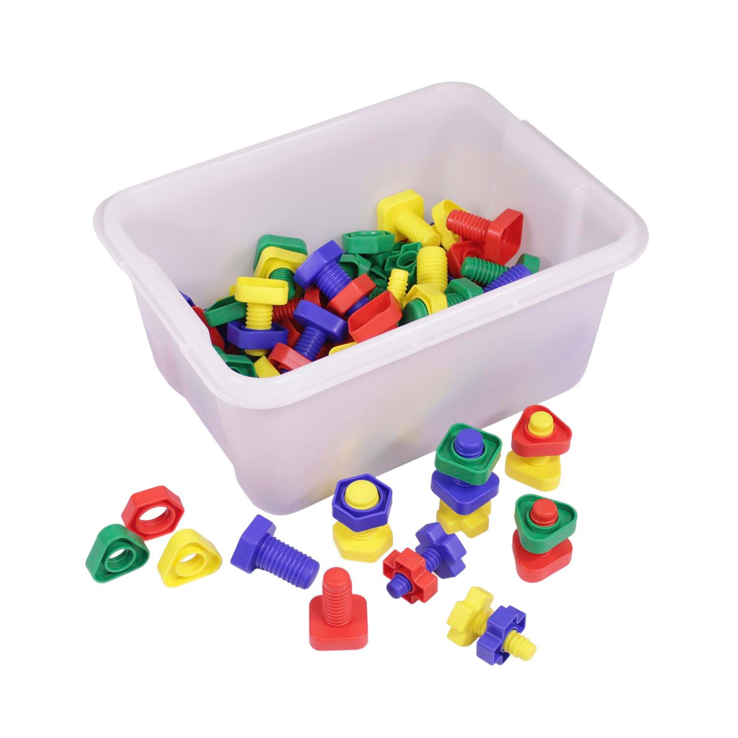 Childcraft Preschool Manipulatives Nuts and Bolts, Set of 128 296543