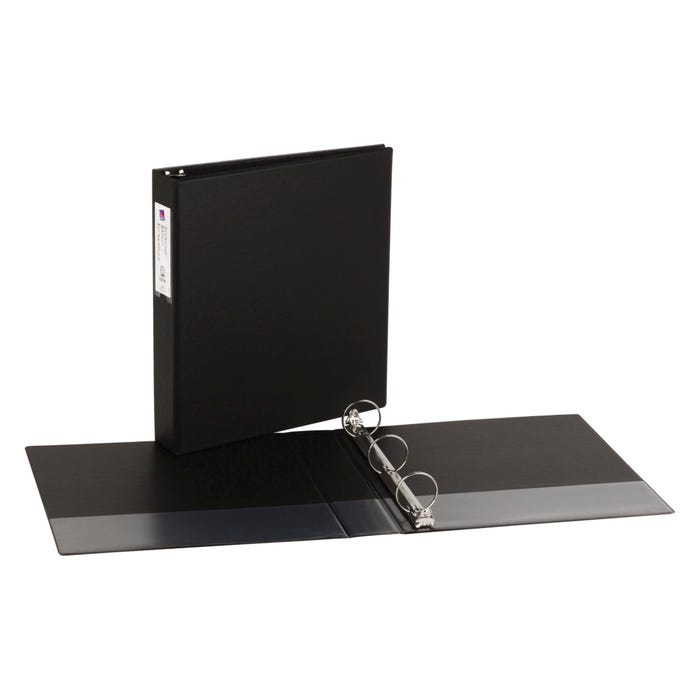 Avery Economy Binder with Label Holder, 1-1/2 Inch Round Ring, Black