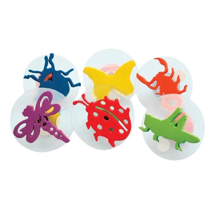 Center Enterprises Giant Insects Stamp Set with Storage Case, 3 Inch, Set of 6