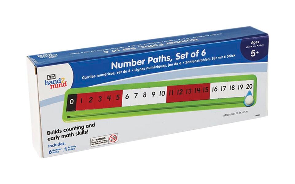 Hand2Mind Number Paths, Grades K to 2, Item Number 2098317