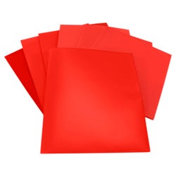 Image for School Smart 2-Pocket Poly Folders, Red, Pack of 25 from School Specialty